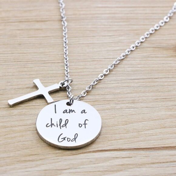 Cross Prayer Faith Bible Verse Religious Necklace - Picture 1 of 4